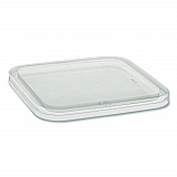 EarthChoice Recycled PET Container Lid, for 6" Square RPET Containers, 6.25 x 0.39 x 6.25, Clear, Plastic, 360/Carton (6SFLY)