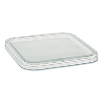 EarthChoice Recycled PET Container Lid, for 6" Square RPET Containers, 6.25 x 0.39 x 6.25, Clear, Plastic, 360/Carton (6SFLY)