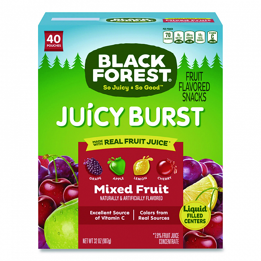 Juicy Burst Fruit Flavored Snack, Mixed Fruit, 32 oz Pouch, 40/Box (FER47149)