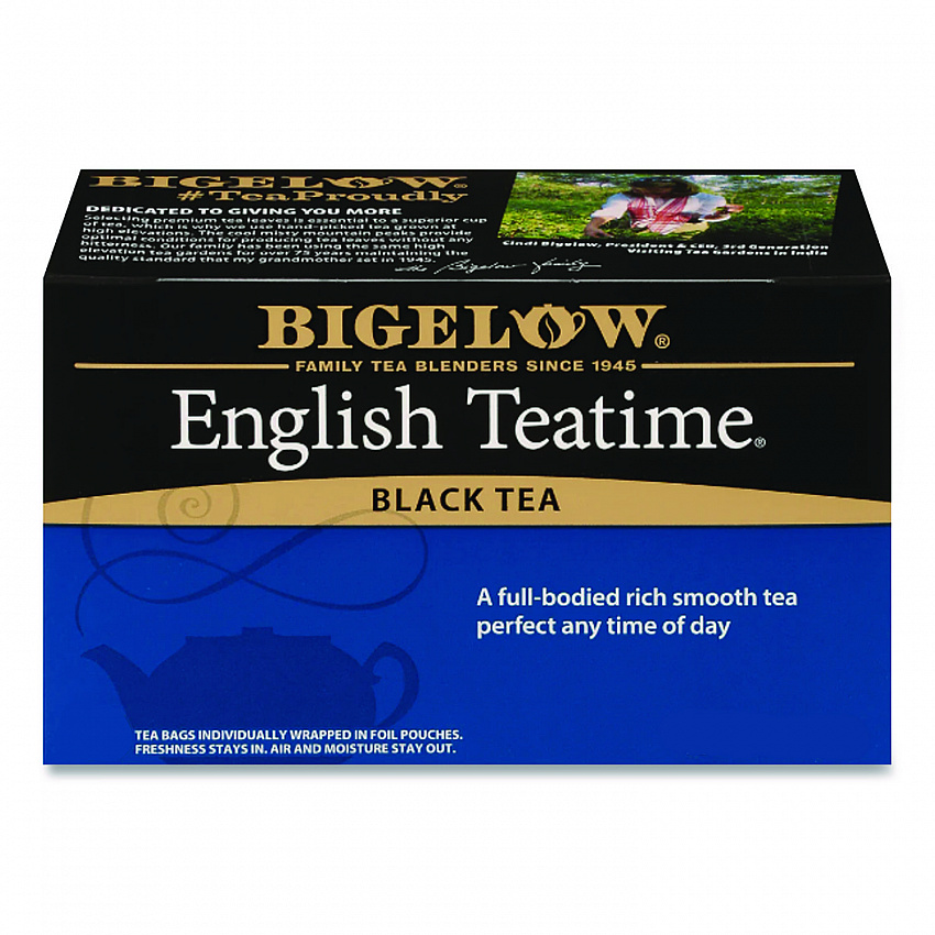 English Teatime Black Tea, 0.08 oz Tea Bag, 28/Box (RCB003451)