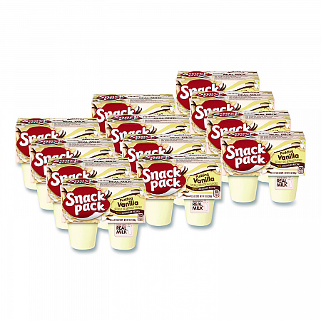 Pudding Cups, Vanilla, 3.5 oz Cup, 48/Carton (HUN55419)