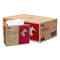 Tuff-Job Spunlace Towels, 1-Ply, 9.75 x 16.75, White, 150 Sheets/Pop-Up Box, 6 Boxes/Carton (W615)