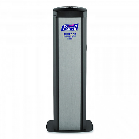 DS360 High-Capacity Surface Disinfecting Wipes Station, 1,200 Wipe Capacity, 15.5 x 15.5 x 39.6, Graphite (911701SLVSFW)