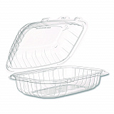 Microwaveable Hinged Containers, ProPlanet Seal, 6.5 x 9 x 3, Clear, Plastic, 300/Carton (69PPHT1)