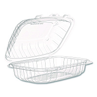 Microwaveable Hinged Containers, ProPlanet Seal, 6.5 x 9 x 3, Clear, Plastic, 300/Carton (69PPHT1)