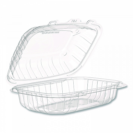 Microwaveable Hinged Containers, ProPlanet Seal, 6.5 x 9 x 3, Clear, Plastic, 300/Carton (69PPHT1)