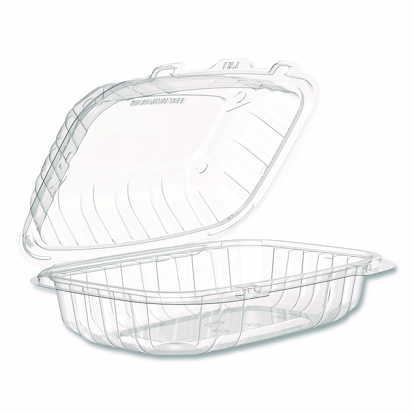Microwaveable Hinged Containers, ProPlanet Seal, 6.5 x 9 x 3, Clear, Plastic, 300/Carton (69PPHT1)