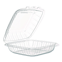 Microwaveable Hinged Containers, ProPlanet Seal, 9 x 8.75 x 3, Clear, Plastic 150/Carton (90PPHT1)