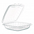 Microwaveable Hinged Containers, ProPlanet Seal, 9 x 8.75 x 3, Clear, Plastic 150/Carton (90PPHT1)