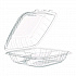 Microwaveable Hinged Containers, ProPlanet Seal, 3 Compartments, 9 x 8.75 x 3, Clear, Plastic,150/Carton (90PPHT3)