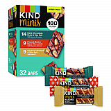 Minis, Dark Chocolate Nuts Sea Salt/Caramel Almond Nuts Sea Salt, 0.7 oz Bar, 32 Bars/Carton (22000799)