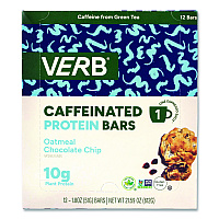 Caffeinated Protein Bar, Oatmeal Chocolate Chip, 1.8 oz Bar, 12/Box (22002523)