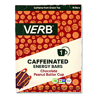 Caffeinated Energy Bar, Chocolate Peanut Butter Cup, 0.92 oz Bar, 16/Box (22002524)