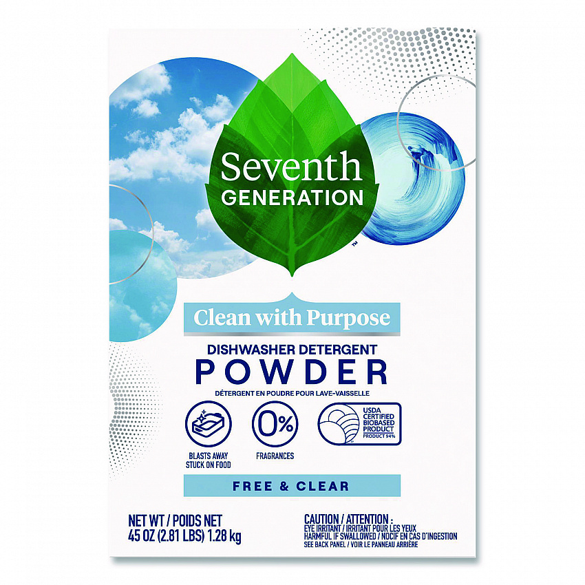 Automatic Dishwasher Powder, Free and Clear Scent, 45oz Box, 12/Carton (22150CT)