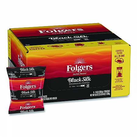 Coffee Filter Packs, Black Silk, 1.4 oz Pack, 40Packs/Carton (00016)