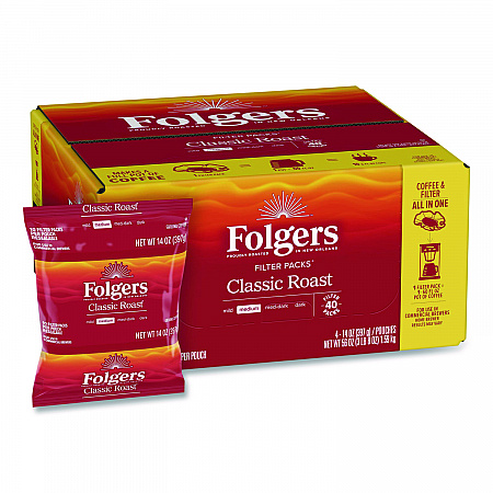 Coffee Filter Packs, Classic Roast, 1.4 oz Pack, 40/Carton (10117)