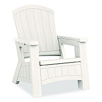 Adirondack Chair with Storage, Supports Up to 375 lb, 14.5" Seat Height, 30" x 32.5" x 38.5", Ice Cube (BMAC1000CB)