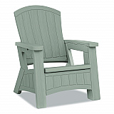 Adirondack Chair with Storage, Supports Up to 375 lb, 14.5" Seat Height, 30" x 32.5" x 38.5", Dove Gray (BMAC1000DG)