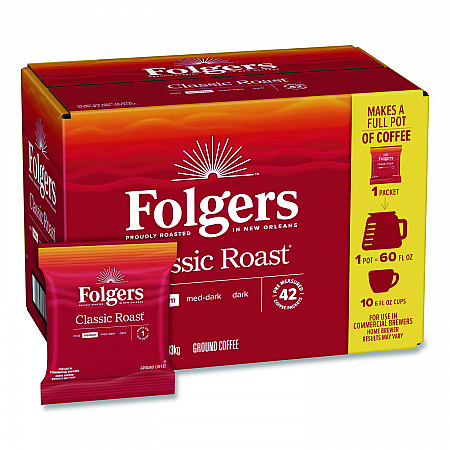 Classic Roast Ground Coffee Fraction Pack, 1.2 oz Packets, 42/Carton (20457)
