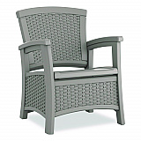Elements Club Chair with Storage, Supports Up to 300 lb, 17" Seat Height, 25.25" x 29.75" x 35.5", Dove Gray (BMCC1800DG)