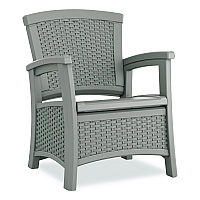 Elements Club Chair with Storage, Supports Up to 300 lb, 17" Seat Height, 25.25" x 29.75" x 35.5", Dove Gray (BMCC1800DG)