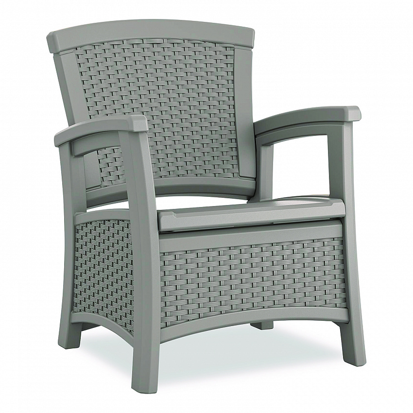 Elements Club Chair with Storage, Supports Up to 300 lb, 17" Seat Height, 25.25" x 29.75" x 35.5", Dove Gray (BMCC1800DG)