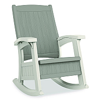 Rocking Chair with Storage, Supports Up to 375 lb, 17.25" Seat Height, 29.75" x 35" x 40.5", Dove Gray/Ice Cube (BMRC1020)