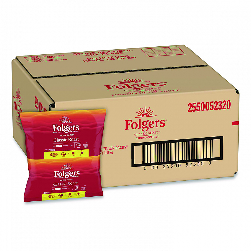 Coffee Filter Packs, Regular, 1.05 oz Filter Pack, 40/Carton (52320)