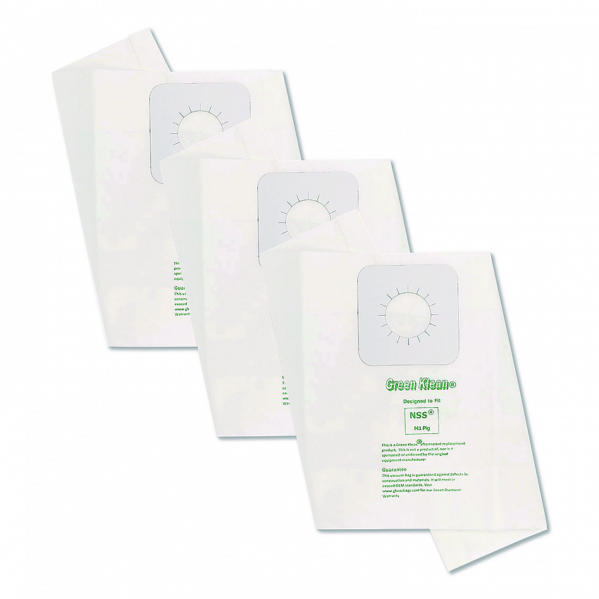 Replacement Vacuum Bags, Fits NSS M1 PIG, 3/Pack (M1PIGP)