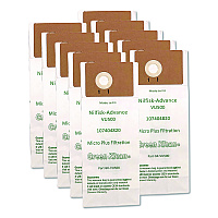 Replacement Vacuum Bags, Fits Advance VU500, 10/Pack (VU500P)
