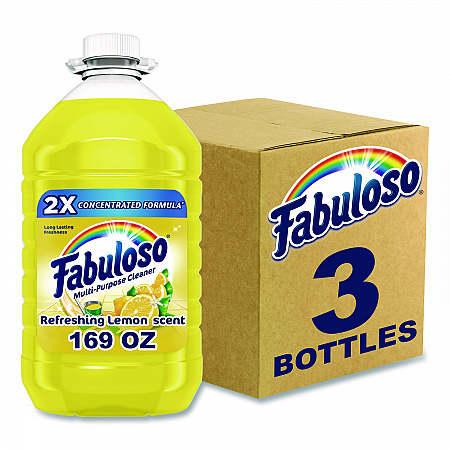 Multi-use Cleaner, Lemon Scent, 169 oz Bottle, 3/Carton (61037885)