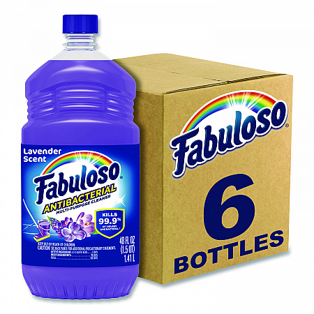 Antibacterial Multi-Purpose Cleaner, Lavender Scent, 48 oz Bottle, 6/Carton (98573)