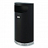 Half Round Metal Trash Can, 9 gal, Steel, Black (MTCRES901BK)