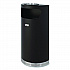 Half Round Metal Trash Can with Ashtray, 9 gal, Steel, Black (MTCRES901BKS)