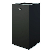 Square Metal Decorative Can, Steel, 24 gal, Black (MTCSQ240)