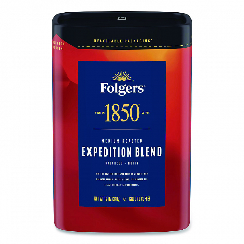 Expedition Blend Roast Ground Coffee, 12 oz Canister (93312EA)