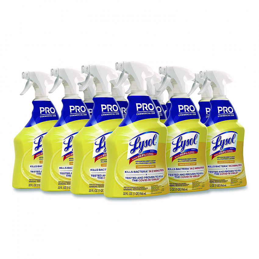 Advanced Deep Clean All Purpose Cleaner, Lemon Breeze Scent, 32 oz Trigger Spray Bottle, 12/Carton (00351)