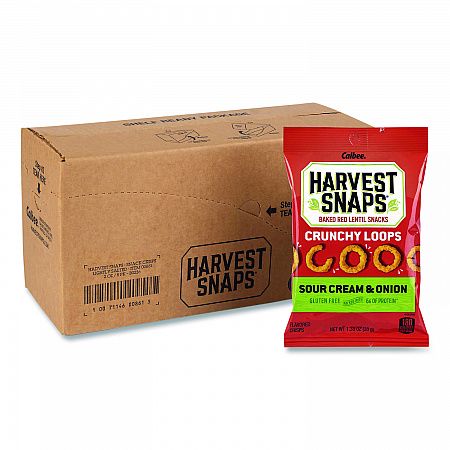 Crunchy Loops, Sour Cream and Onion, 1.35 oz Bag, 8/Box (22002516)