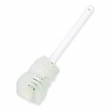 Sparta Handle Bottle Brush for Pint Bottles, White Polyester Bristles, 4.5" Brush, 7.5" White Plastic Handle (4046600)