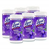Disinfecting Wipes, 1-Ply, 7 x 7.25, Lavender and Cotton Blossom, White, 80 Wipes/Canister, 6 Canisters/Carton (56264CT)