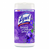 Disinfecting Wipes, 1-Ply, 7 x 7.25, Lavender and Cotton Blossom, White, 80 Wipes/Canister (56264EA)
