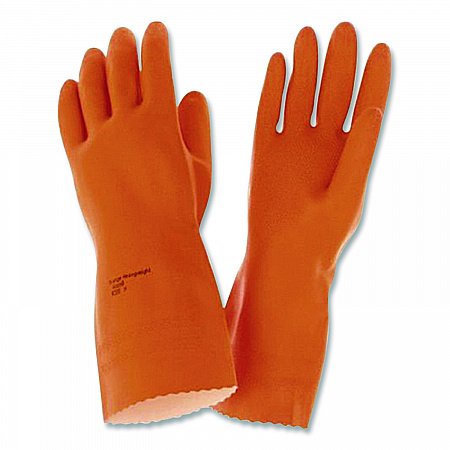 Alphatech 87-208 Heavyweight Gloves, Large, Orange, 144 Pairs/Carton (2089CT)