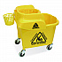 MaxiRough Institutional Mop Bucket and Wringer, 32 to 35 qt, Yellow (96979)