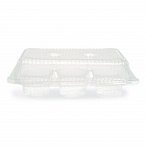 Bakery Containers, Muffin/Cupcake, 7.25 x 9.88 x 3.13, Clear, 250/Carton (18200)