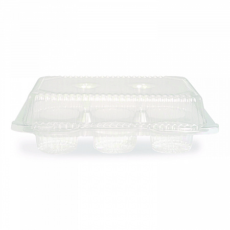 Bakery Containers, Muffin/Cupcake, 7.25 x 9.88 x 3.13, Clear, 250/Carton (18200)