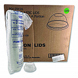 PET Lids, Fits 5 oz and 8 oz Sundae Cup, 100/Sleeve, 10/Sleeves/Carton (18431)