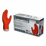 Ultra Industrial Flock-Lined Nitrile Disposable Gloves, XX-Large, 8 mil Thick, 9.06" Long, Orange, 50/Box, 10 Boxes/Carton (GWUOFN49050)