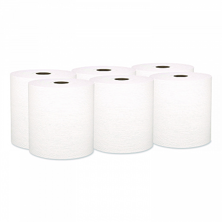 Universal Hard Roll Paper Towels with Premium Absorbency Pockets, 1-Ply, 8