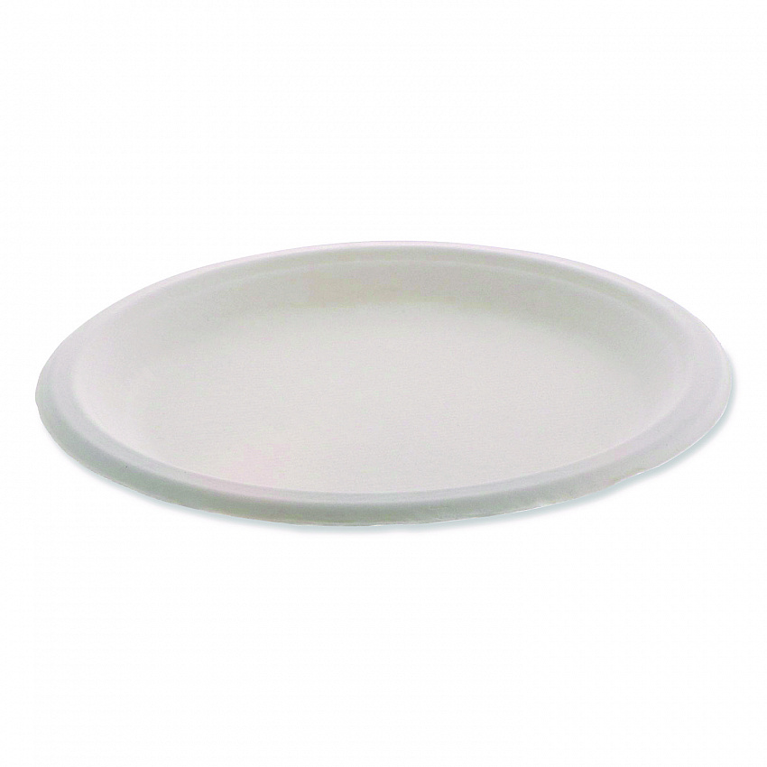 EarthChoice Fiber-Blend Bagasse Dinnerware, Plate, 9" dia, White, 500/Carton (YMC50009BB)