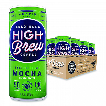 Cold Brew Coffee + Protein, Dark Chocolate Mocha, 8 oz Can, 12/Pack (00503)
